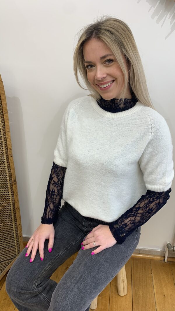 Pull gabin blanc